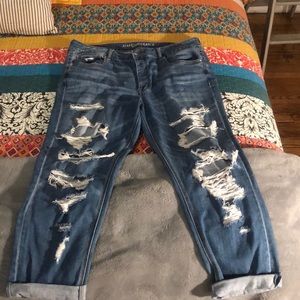 Distressed Tomgirl Jeans. Size 16